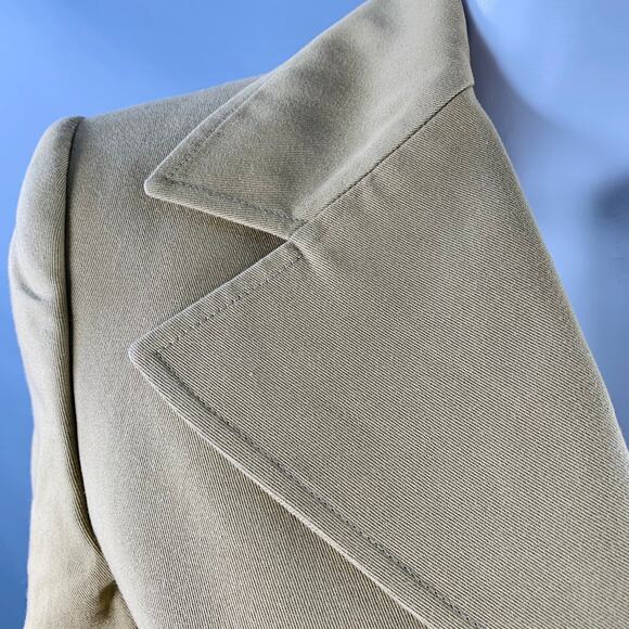 DOLCE & GABBANA Size 6 Khaki Cotton Twill Fitted Button Up Jacket Blazer - Picture 7 of 10